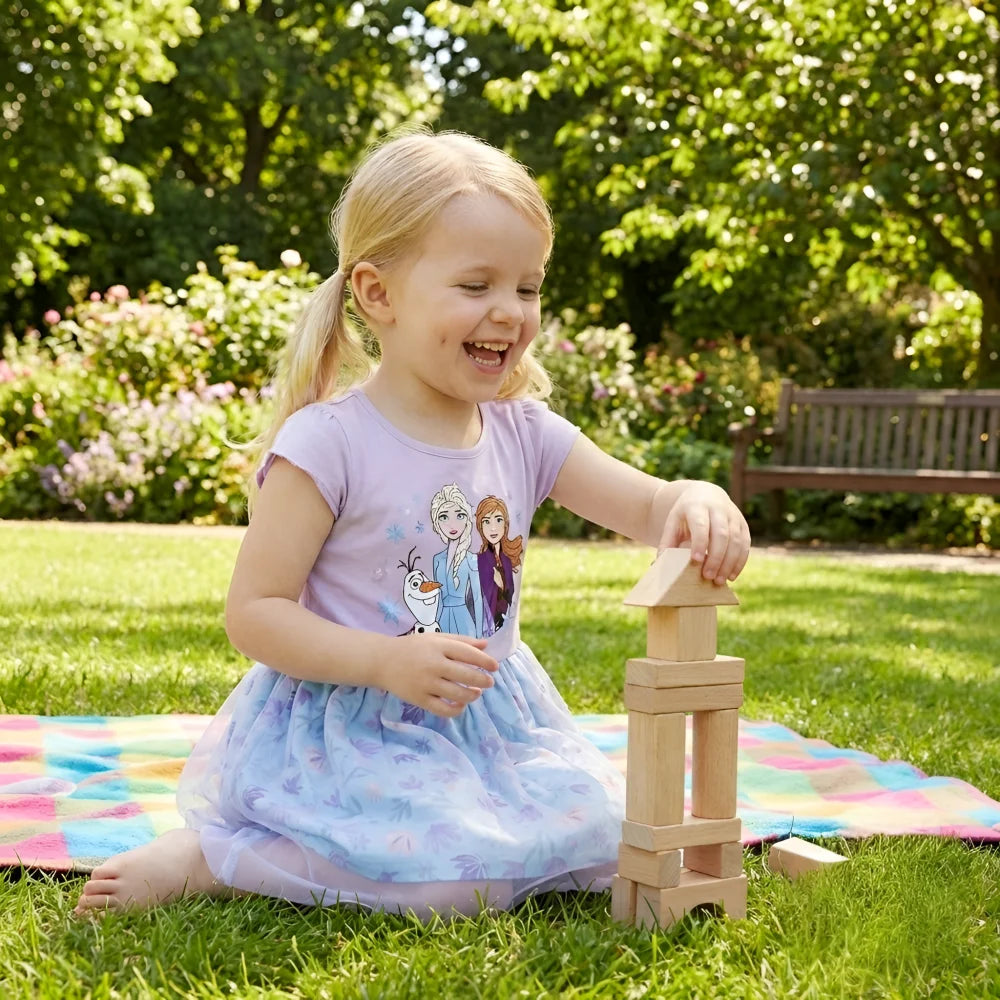 Disney Die EIskönigin Anna Elsa Kinder Mädchen Sommerkleid Kleid - WS-Trend.de