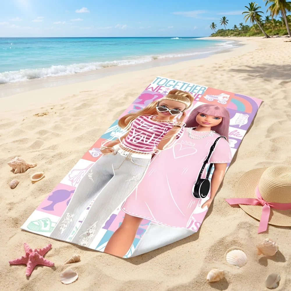 Barbie and Friends Badetuch Strandtuch 70x140 cm 100% Baumwolle - WS-Trend.de XXL