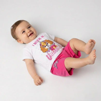 Paw Patrol Mädchen Baby Kurzarm Body Strampler - WS-Trend.de Schlafanzug Gr. 62 bis 92 Skye