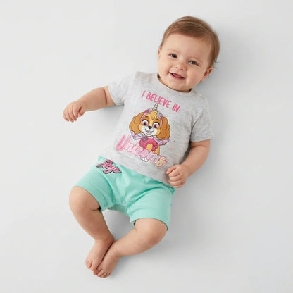 Paw Patrol Mädchen Baby Kurzarm Body Strampler - WS-Trend.de Schlafanzug Gr. 62 bis 92 Skye