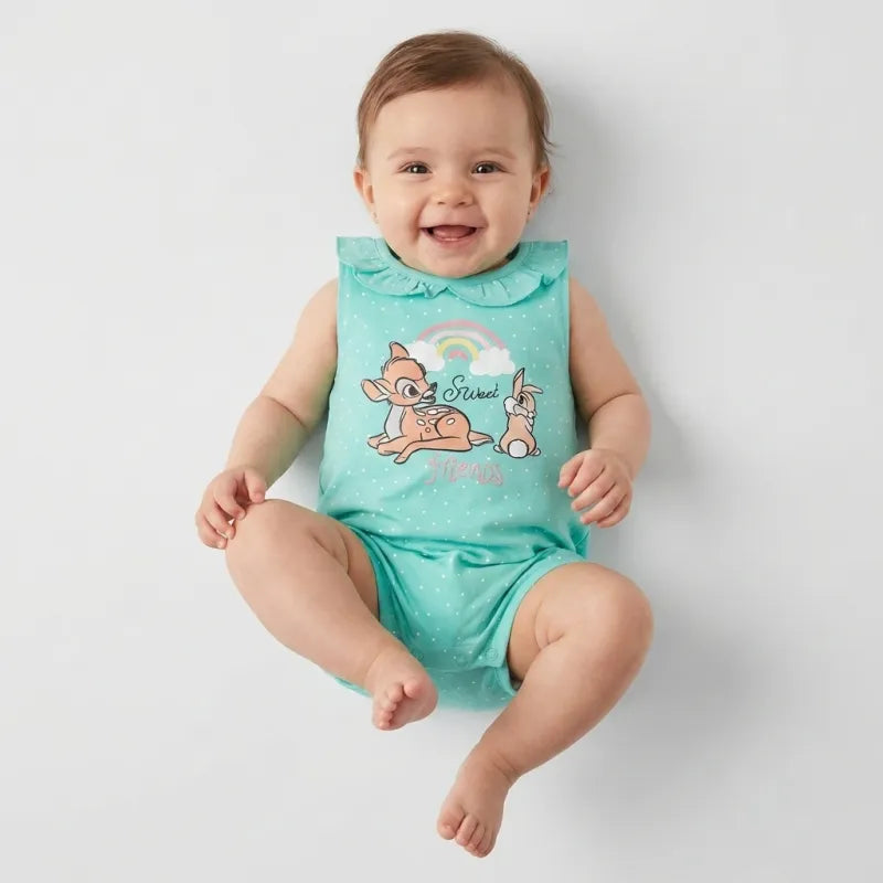 Disney Bambi Baby Kleinkind kurzarm Body Strampler - WS-Trend.de Gr. 68 - 86 Bio Baumwolle