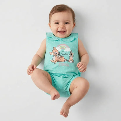 Disney Bambi Baby Kleinkind kurzarm Body Strampler - WS-Trend.de Gr. 68 - 86 Bio Baumwolle
