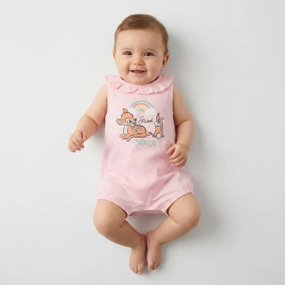 Disney Bambi Baby Kleinkind kurzarm Body Strampler - WS-Trend.de Gr. 68 - 86 Bio Baumwolle