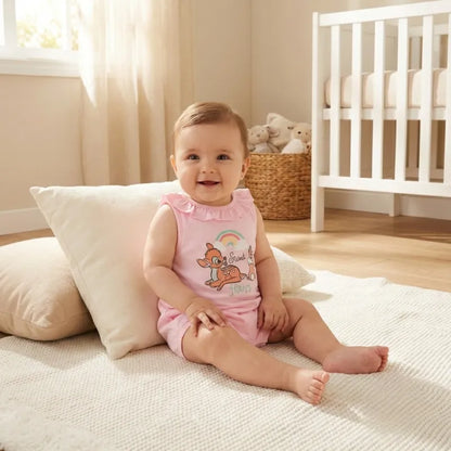 Disney Bambi Baby Kleinkind kurzarm Body Strampler - WS-Trend.de Gr. 68 - 86 Bio Baumwolle