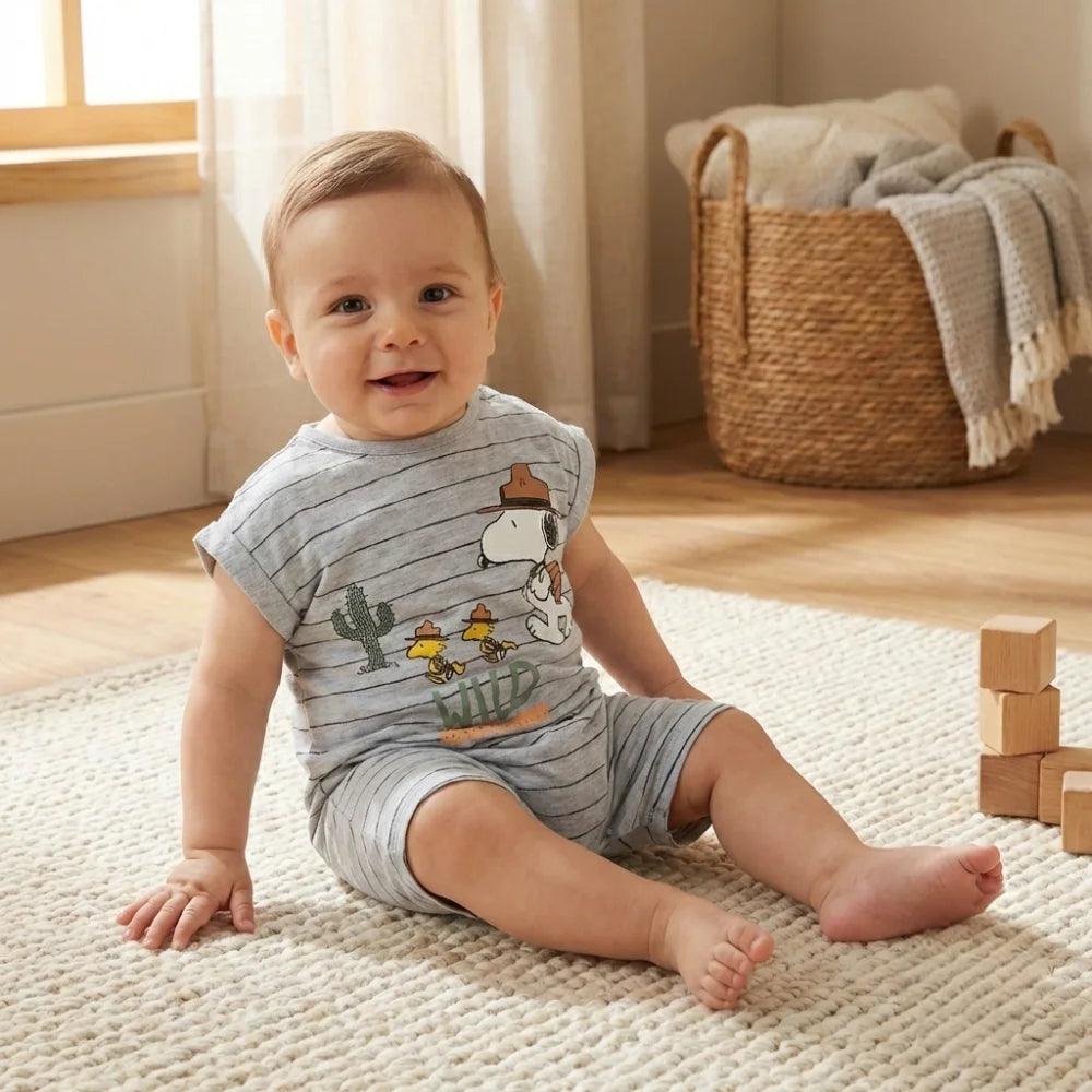 Snoopy Love Baby Kleinkind kurzarm Body Strampler - WS-Trend.de Gr. 68 - 86