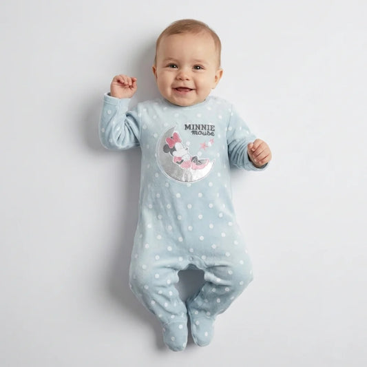 Disney Minnie Maus Baby Kleinkind Strampler Einteiler Velours - WS-Trend.de Velour Gr. 62 - 92