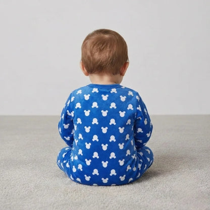 Disney Mickey Maus Baby Velours langarm Strampler Einteiler - WS-Trend.de Kleinkind Velour Body Gr. 62 - 92