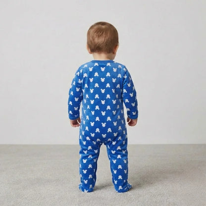 Disney Mickey Maus Baby Velours langarm Strampler Einteiler - WS-Trend.de Kleinkind Velour Body Gr. 62 - 92