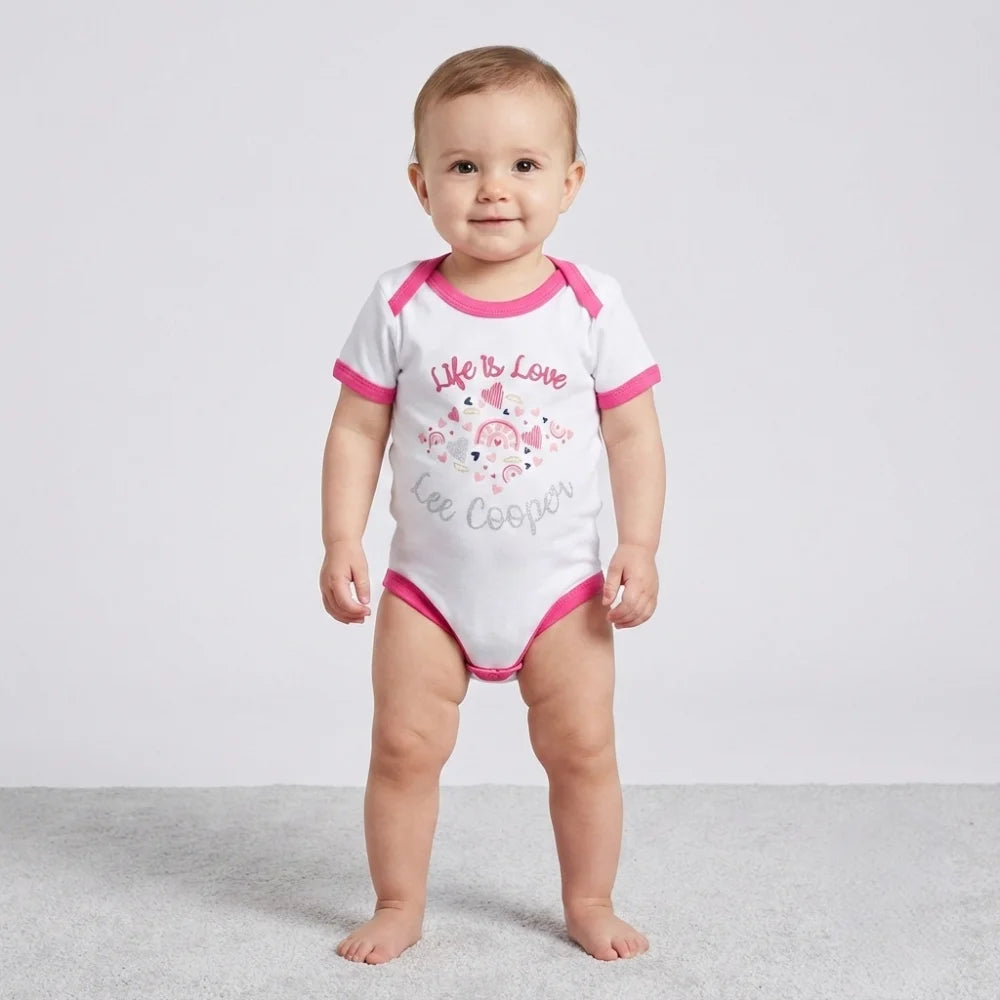 Lee Cooper 2er Set Baby Kleinkind kurzarm Body Einteiler - WS-Trend.de Gr. 56 - 92 Baumwolle