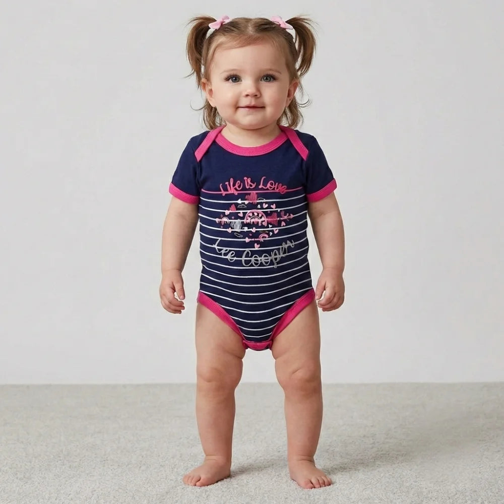 Lee Cooper 2er Set Baby Kleinkind kurzarm Body Einteiler - WS-Trend.de Gr. 56 - 92 Baumwolle