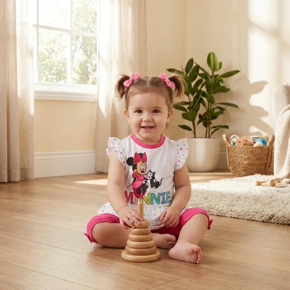 Disney Minnie Maus Baby 2 tlg Mädchen Set Kleid plus Leggings - WS-Trend.de