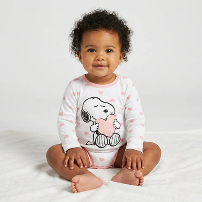 Snoopy Love Baby Kleinkind langarm Body - WS-Trend.de kurzarm Strampler Schlafanzug Gr. 68 - 92