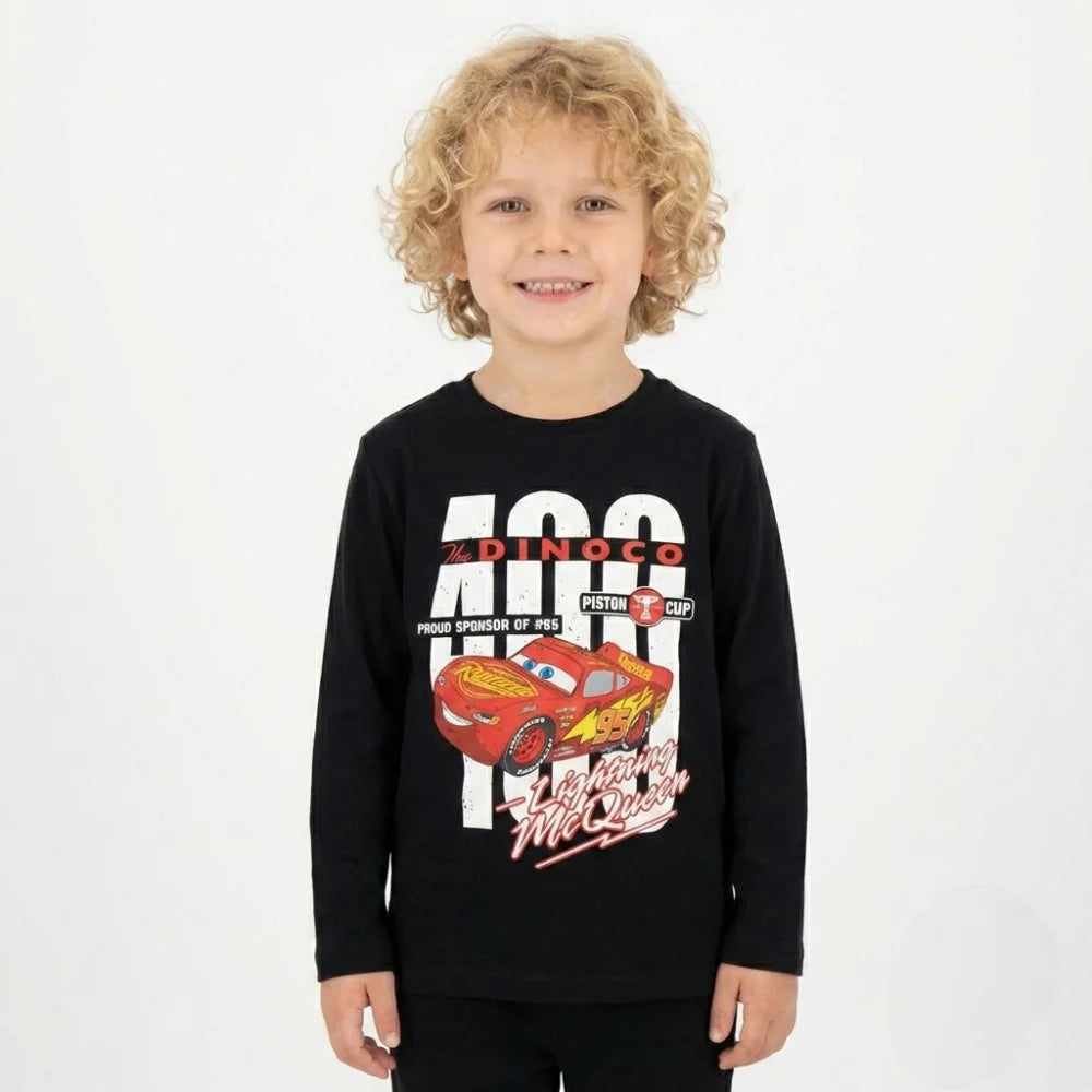 Disney Cars Lighntning McQueen Kinder langarm T-Shirt - WS-Trend.de Jungen 98 - 128 Baumwolle