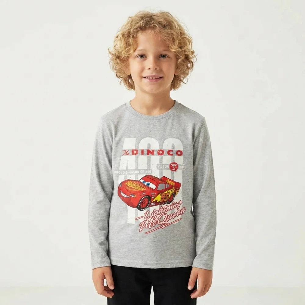 Disney Cars Lighntning McQueen Kinder langarm T-Shirt - WS-Trend.de Jungen 98 - 128 Baumwolle
