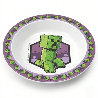 Minecraft Creeper Kinder Geschirr-Set 3 teilig Becher 350 ml Teller Schüssel - WS-Trend.de