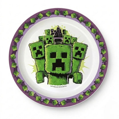 Minecraft Creeper Kinder Geschirr-Set 3 teilig Becher 350 ml Teller Schüssel - WS-Trend.de