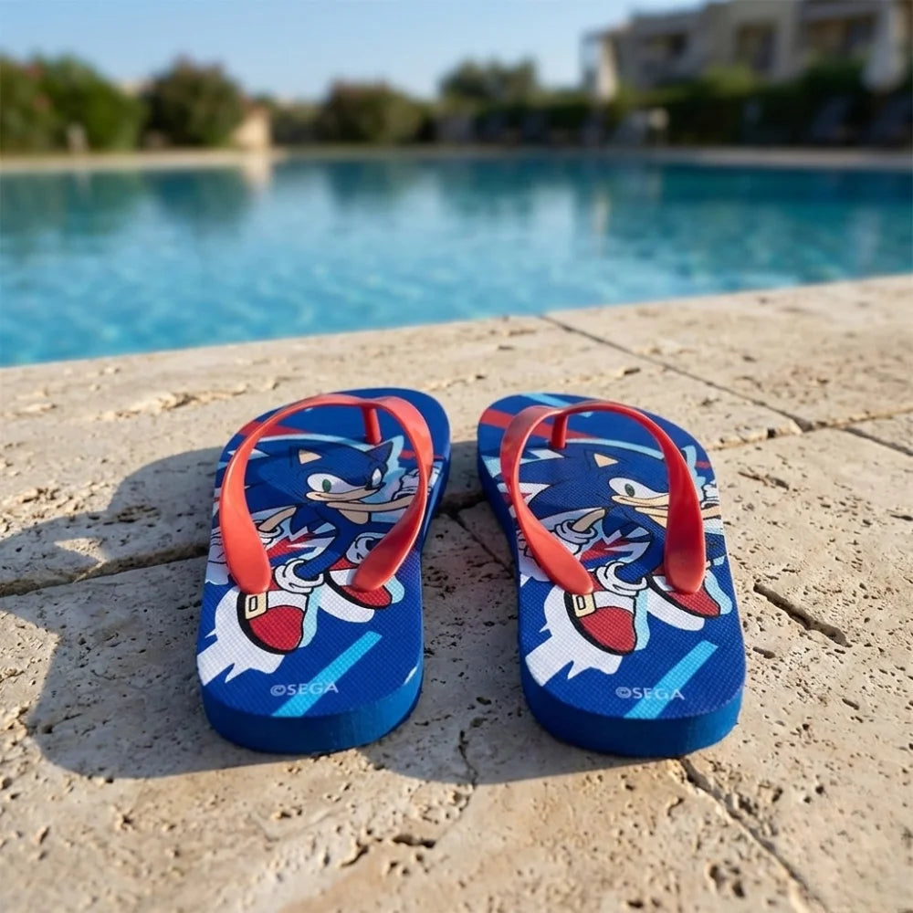 Sonic The Hedgehog Flip Flops Kinder Sandalen Zehentrenner Latschen - WS-Trend.de