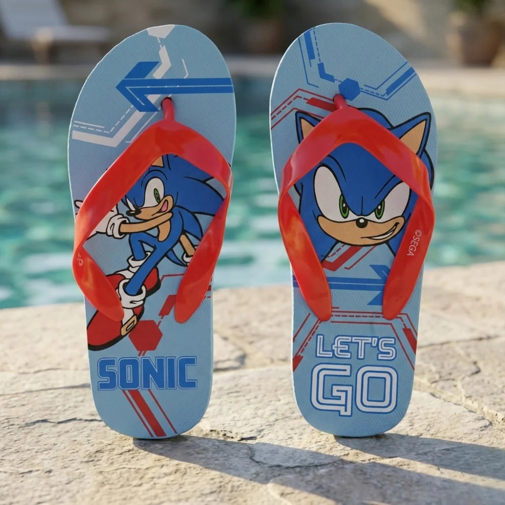 Sonic The Hedgehog Flip Flops Kinder Sandalen Zehentrenner - WS-Trend.de