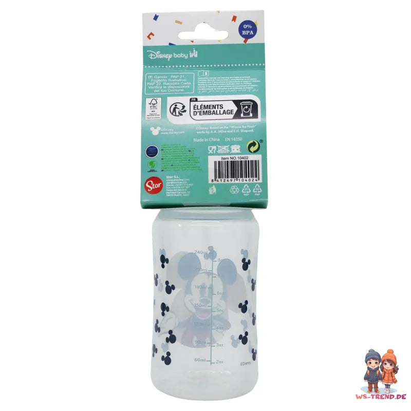 Disney Baby Mickey Maus Milchflasche Trinkflasche Babyfläschchen 240 o 360 ml - WS-Trend.de