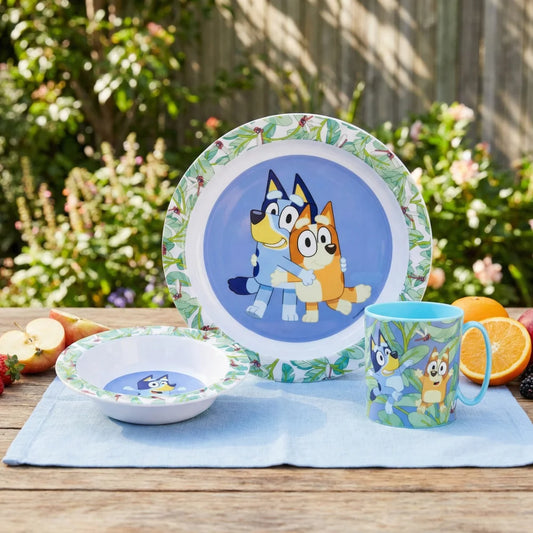 Bluey Bingo Kinder Geschirr-Set 3 tlg Becher Teller Schüssel - WS-Trend.de