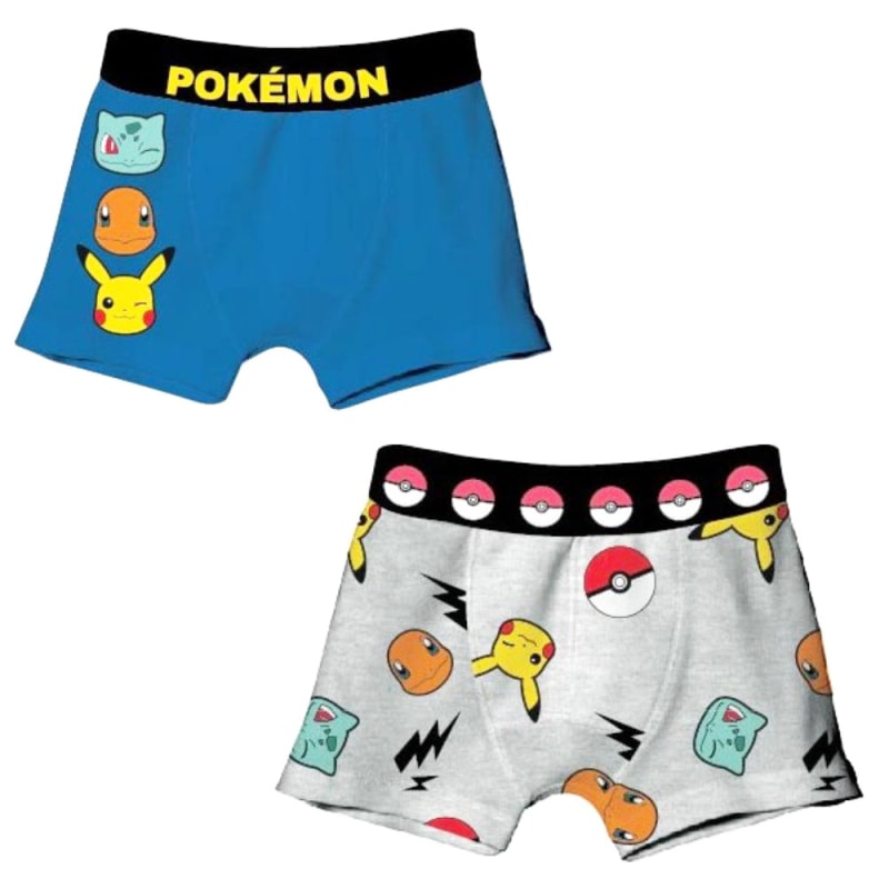 Pokemon Pikachu Friends Kinder Jungen Boxershorts Unterhose 2er Pack - WS-Trend.de Gr. 110-152