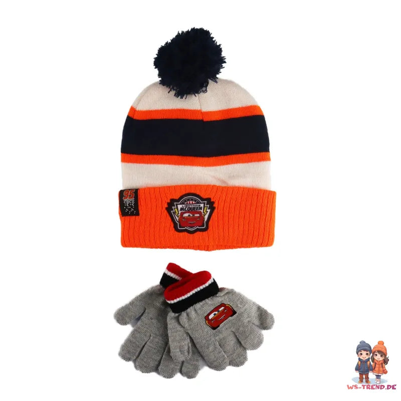 Disney Cars Lightning McQueen Kinder Herbst Wintermütze Loop plus Handschuhe - WS-Trend.de