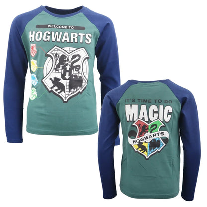 Harry Potter Hogwarts langarm T-Shirt - WS-Trend.de Kinder Shirt 134 - 164 Baumwolle