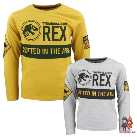 Jurassic World Kinder Jugend langarm T-Shirt - WS-Trend.de T-Rex Jungen Shirt Gr. 134-164 Dinosaurier