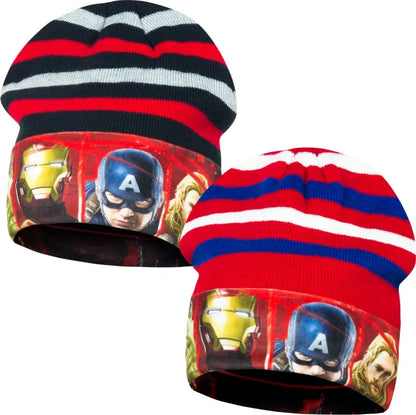 Marvel Avengers - Kinder Jugend Wintermütze - WS-Trend.de der Film Herbst Gr. 52 54 Schwarz Rot