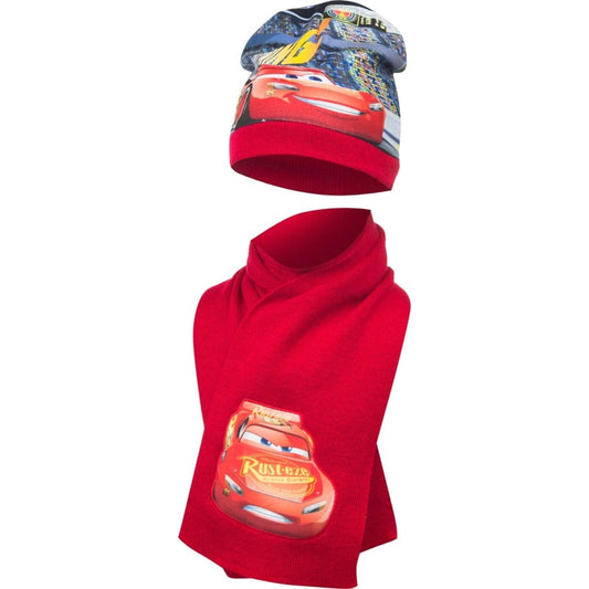 Disney Cars Lightning McQueen Kinder Wintermütze plus Schal - WS-Trend.de Gr. 52 54 Blau Rot