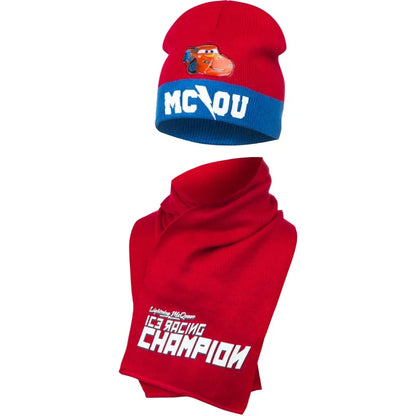 Disney Cars Lightning McQueen Kinder Wintermütze plus Schal - WS-Trend.de Gr. 52 54 Blau Rot