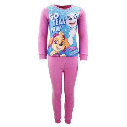 Paw Patrol Mädchen Kinder Fleece Schlafanzug Pyjama lang - WS-Trend.de Nachtwäsche 92 - 128