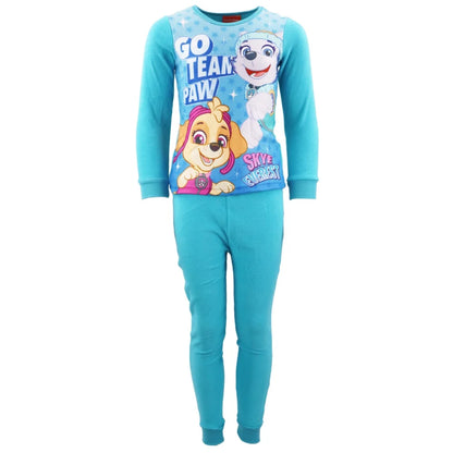 Paw Patrol Mädchen Kinder Fleece Schlafanzug Pyjama lang - WS-Trend.de Nachtwäsche 92 - 128
