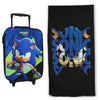 Sonic Prime Kinder 2tlg Set Trolley Kinderkoffer plus Strandtuch 70x140 cm