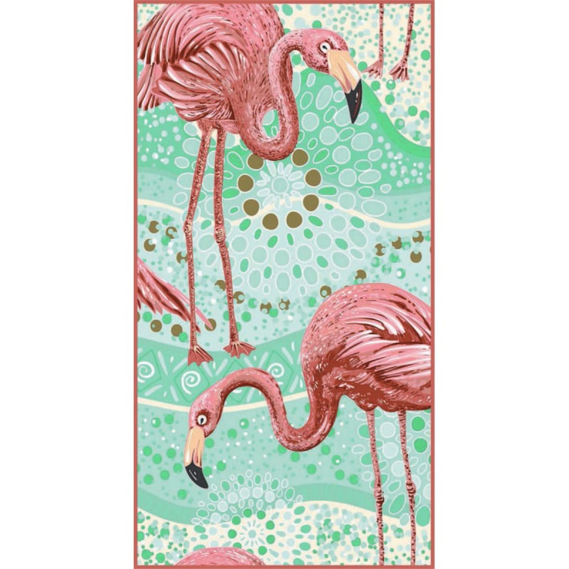Flamingo Badetuch Strandtuch XXL 70x150 cm Mikrofaser - WS-Trend.de Pink Flamingos