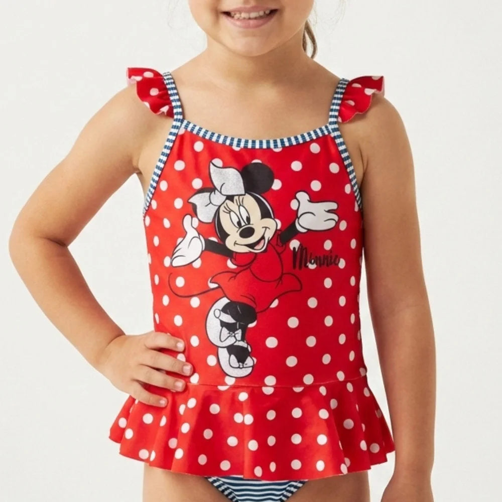 Disney Minnie Maus Kinder Badeanzug - WS-Trend.de Red Black für Mädchen 104-134