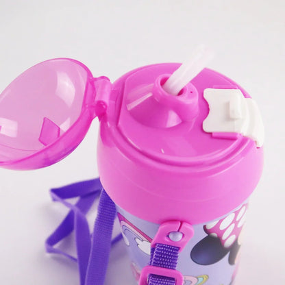 Disney Minnie Maus Trinkflasche Flasche mit Trinkhalm Gurt 500 ml - WS-Trend.de Wasserflasche