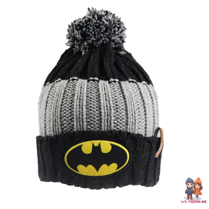 Batman DC Comics Kinder 2tlg Set Herbst Wintermütze plus Snood - WS-Trend.de Gr. 52 54