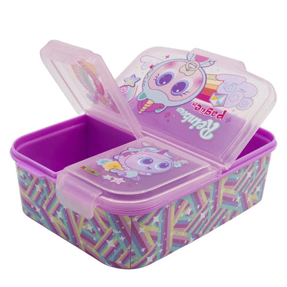 KSIMERITOS Kinder Mädchen 2 tlg Set 3 Kammern Brotdose Trinkflasche 400 ml - WS-Trend.de