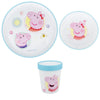 Peppa Wutz Pig George Kinder Geschirr-Set 3 teilig Becher Teller Schüssel