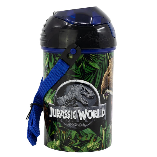 Jurassic World Dino Wasserflasche Trinkflasche Flasche Trinkhalm Gurt 450 ml - WS-Trend.de