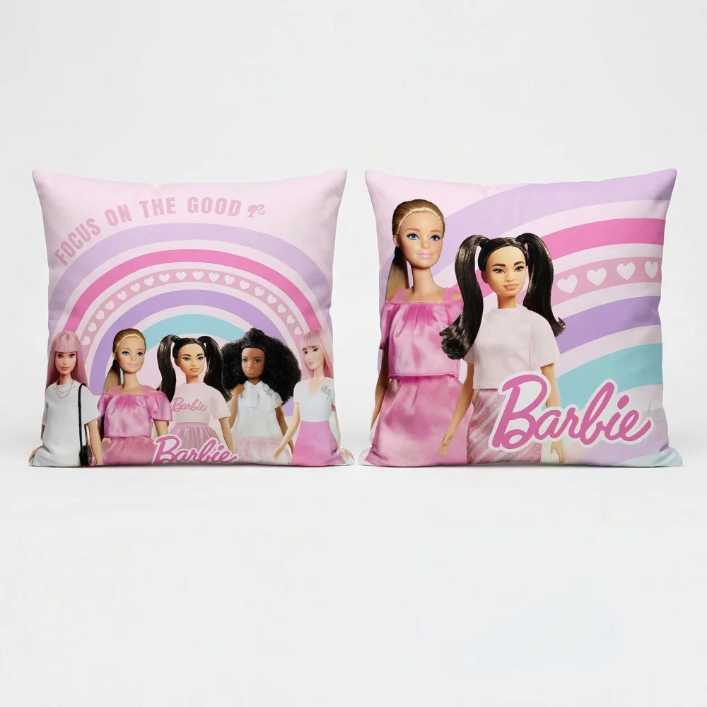 Barbie Mädchen Velours Kissen Dekokissen Cushion 40x40 cm - WS-Trend.de