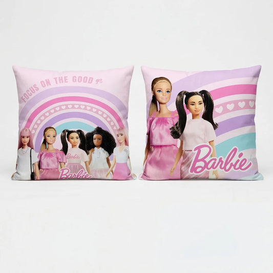 Barbie Mädchen Velours Kissen Dekokissen Cushion 40x40 cm - WS-Trend.de