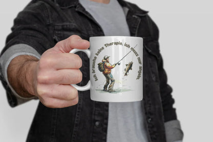 Angler Fischer Therapie Kaffeetasse Teetasse Tasse Geschenkidee 325 ml - WS-Trend.de