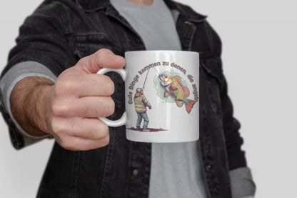 Angler Fischer Gute Dinge Kaffeetasse Teetasse Tasse Geschenkidee 325 ml - WS-Trend.de