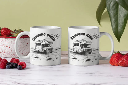 Camping King und Queen Set Kaffeetasse Teetasse Tasse Geschenkidee 325 ml - WS-Trend.de