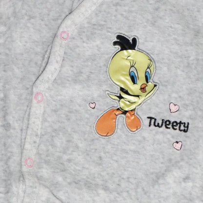 Looney Tunes Tweety Baby Kleinkind Velour Body Strampler Einteiler - WS-Trend.de Gr. 62 - 92