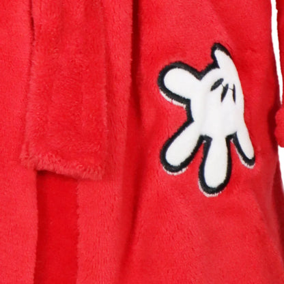 Disney Mickey Maus Kinder Jungen Coral Fleece Bademantel mit Kapuze - WS-Trend.de Gr. 98 - 128