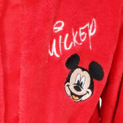 Disney Mickey Maus Kinder Jungen Coral Fleece Bademantel mit Kapuze - WS-Trend.de Gr. 98 - 128