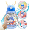 Superheld 3D Deckel Kinder Wasserflasche Trinkflasche Flasche Gurt Halm 600 ml
